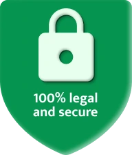 100% Legal and Secure